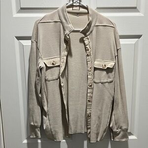 Women's Cream Button Down Shirt